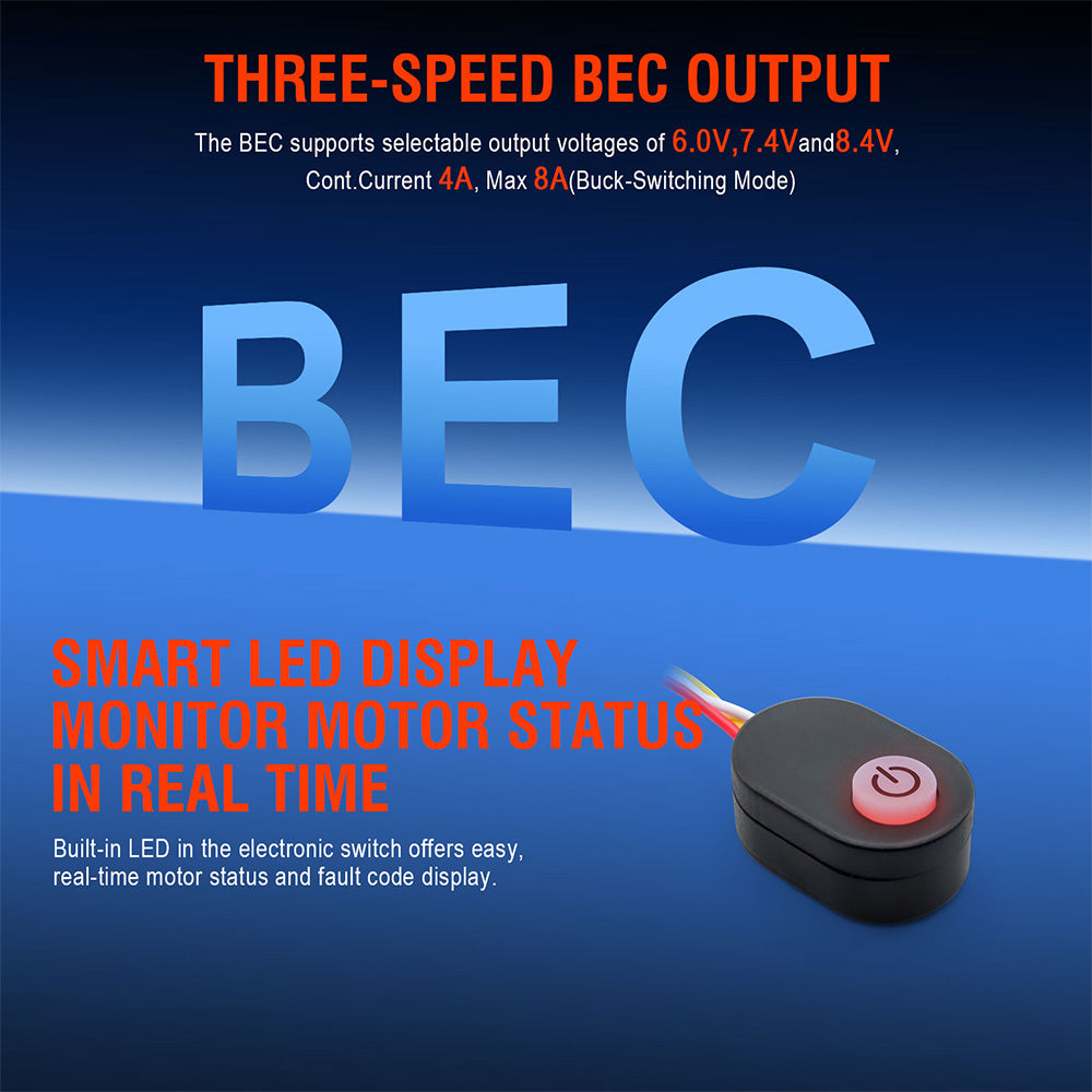 SURPASS HOBBY 3660 FOC- Sensored Brushless All-in-One 1800KV+40A ESC