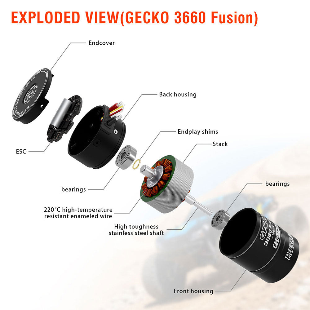 SURPASS HOBBY 3660 FOC- Sensored Brushless All-in-One 1800KV+40A ESC
