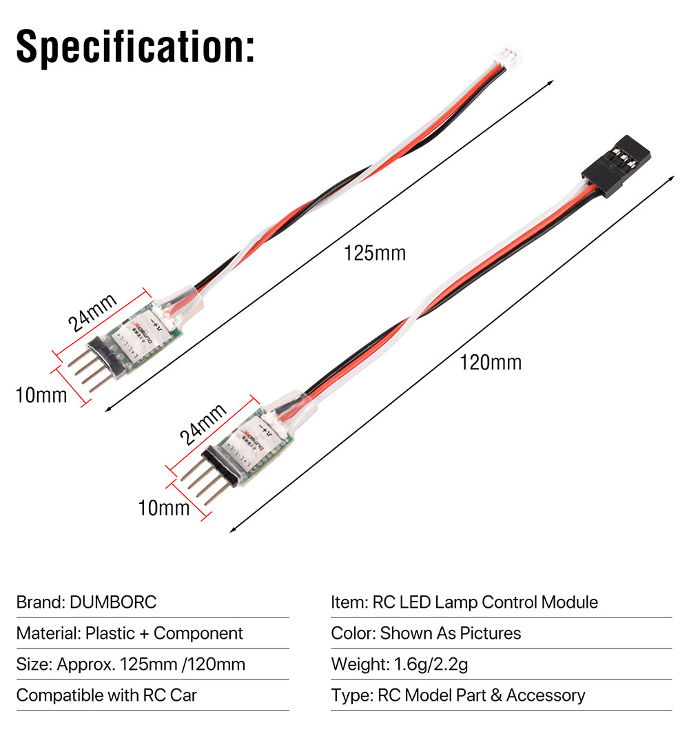 DUMBORC LED Lights for Car Crawler Lamp Controller