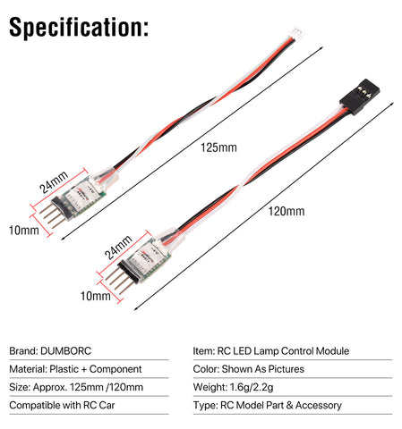DUMBORC LED Lights for Car Crawler Lamp Controller