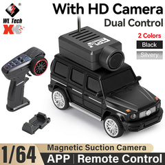 WLtoys RC Cars 1:64 Mini 6406 6406C HD Camera RC Racing Car Toy 120° Wide Angle 2.4G 720P APP Control Mini Car Dual Control WLtoys RC Cars 1:64 Mini 6406 6406C HD Camera Car  120° Wide Angle 2.4G 720P Dual Control