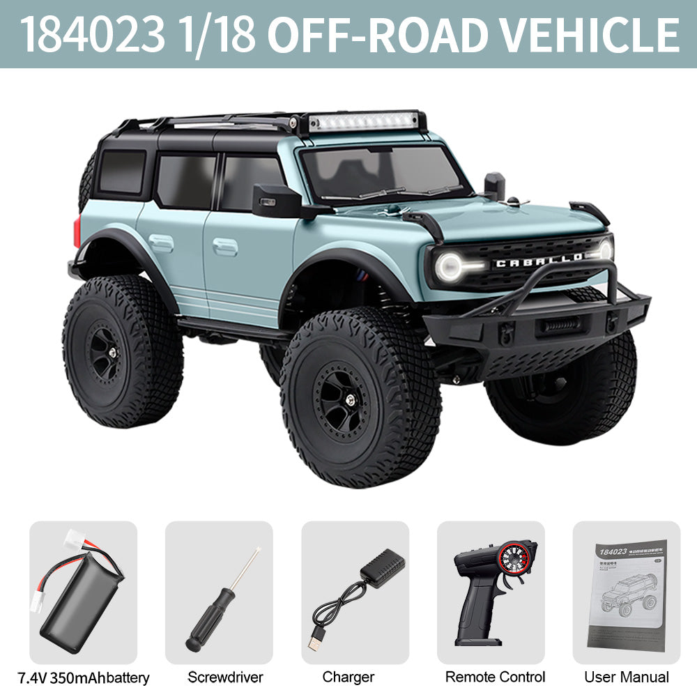 Wltoys 184023 RC Car 9km/h Four-wheel Drive 1/18 Off-Road Car CCS Cruise Control Rubber Tires Remote Control Climbing