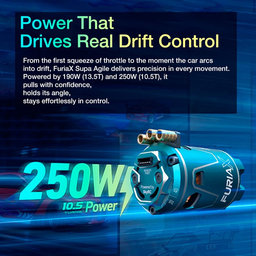 SKYRC FuriaX Supa Agile-1/10 Sensored Brushless Drift Car Motor