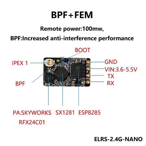 Airplane Parts 2.4G/915MHZ ELRS Receiver