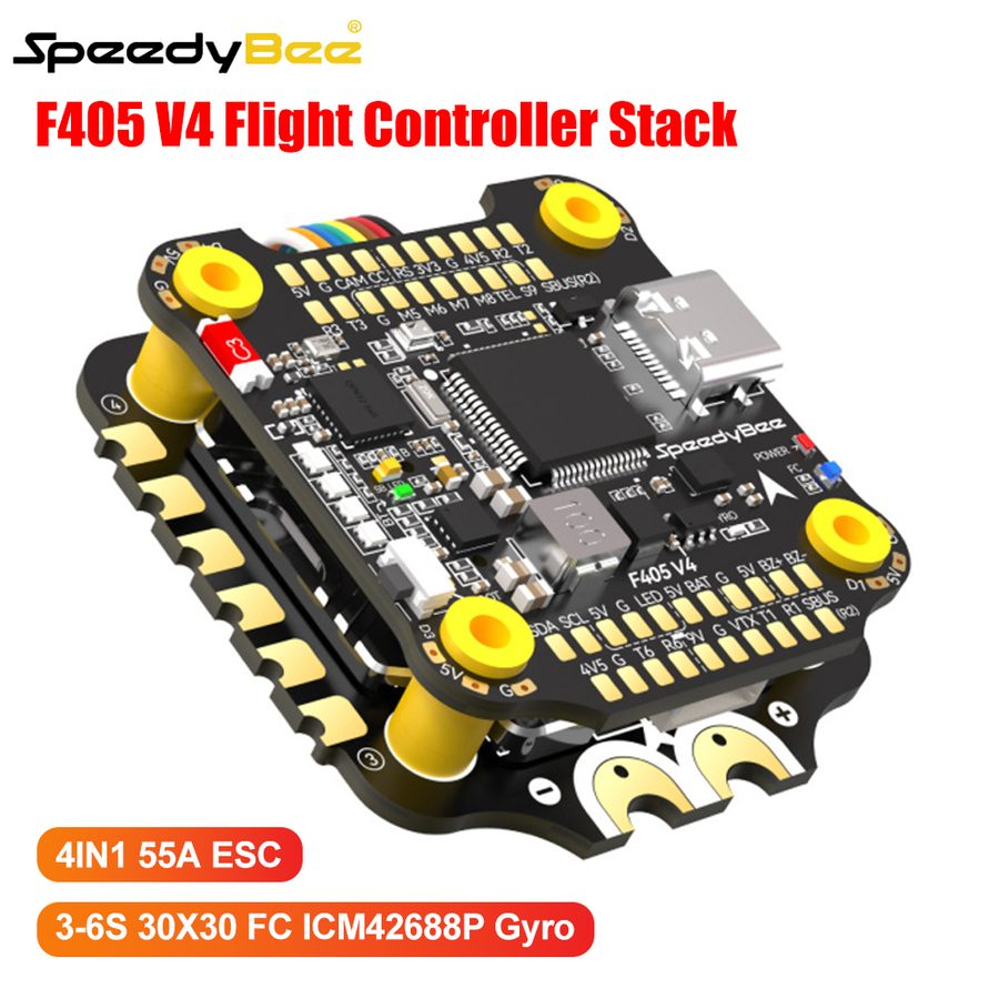 Airplane Parts SpeedyBee F405 V4 55A FC Flight Controller / ESC Stack