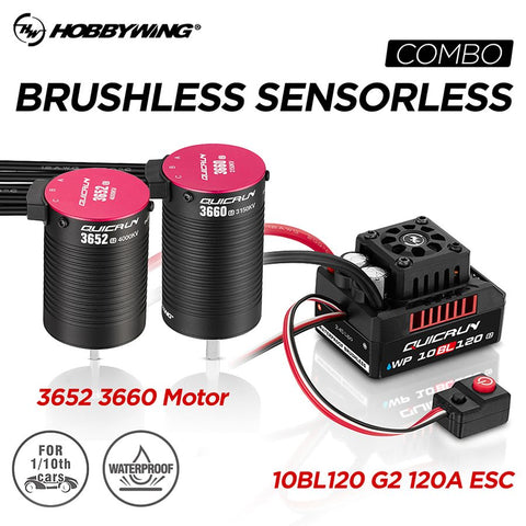 Hobbywing QuicRun WP 10BL120 G2 ESC +3652SL/3660SL Motor