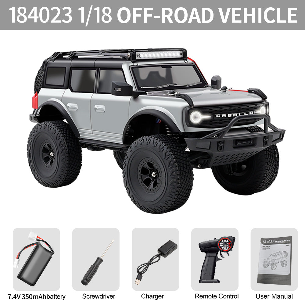 Wltoys 184023 RC Car 9km/h Four-wheel Drive 1/18 Off-Road Car CCS Cruise Control Rubber Tires Remote Control Climbing