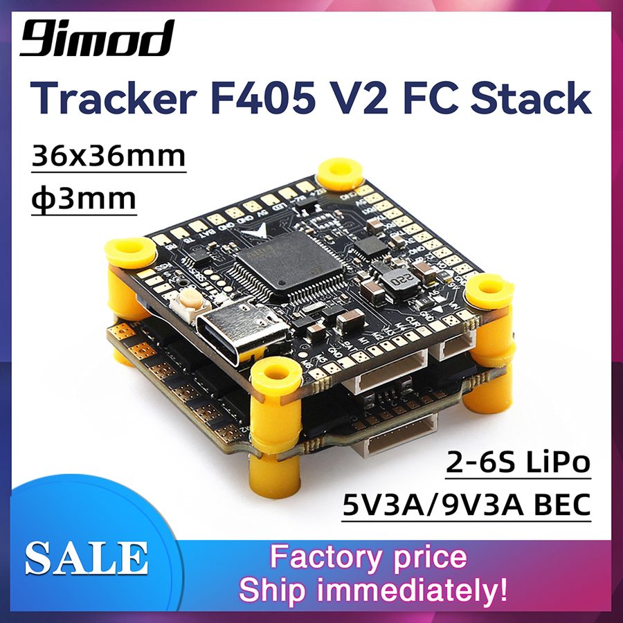 Airplane Parts 9imod Tracker F405 V2 Flight Controller F4V3S / ESC Stack