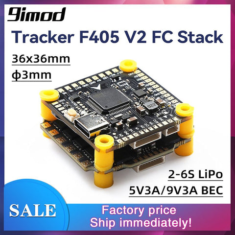 Airplane Parts 9imod Tracker F405 V2 Flight Controller F4V3S / ESC Stack