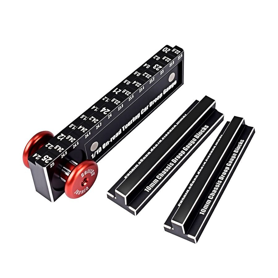 9IMOD RC Height Ruler Tool 20-25mm Ruler 10mm Chassis Droop Blocks