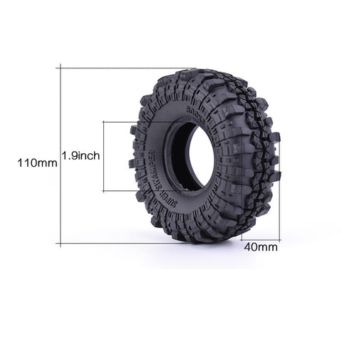 1.9" Tires Aluminum SCX10/TRX4 1.9mm for 1/10 SCX10 TRX4 D90