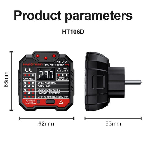 Tester HT106 RCD /LCD No Battery
