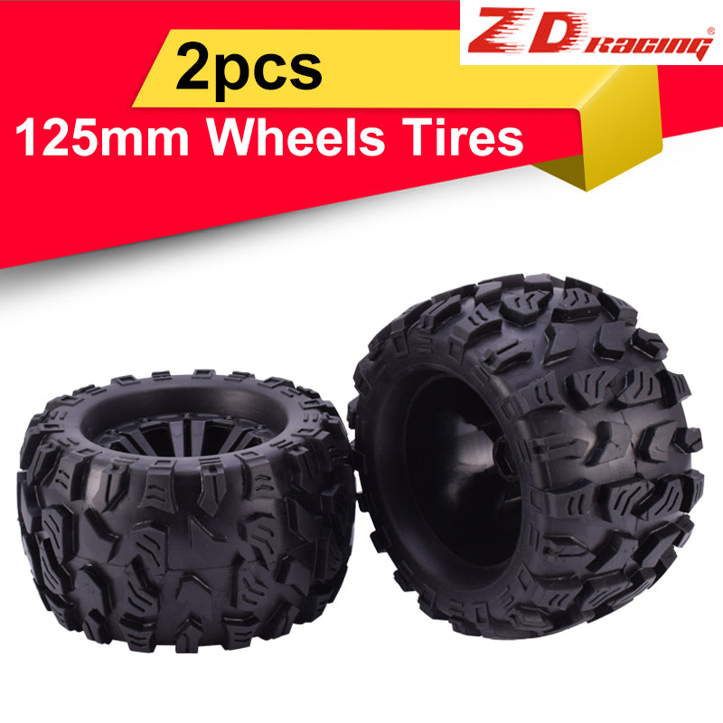1/10 RC Monster Truck Tires & Wheels (1 Pair)