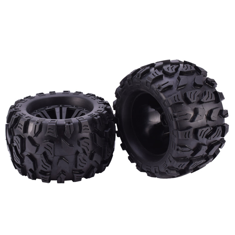 1/10 RC Monster Truck Tires & Wheels (1 Pair)