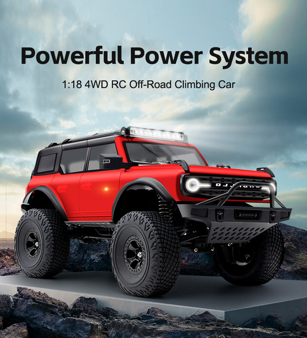 Wltoys 184023 RC Car 9km/h Four-wheel Drive 1/18 Off-Road Car CCS Cruise Control Rubber Tires Remote Control Climbing