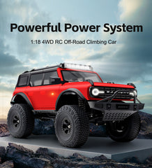 Wltoys 184023 RC Car 9km/h Four-wheel Drive 1/18 Off-Road Car CCS Cruise Control Rubber Tires Remote Control Climbing