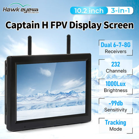 Hawkeye H 10.2 inch 6G 7G 8GHZ HD FPV 232CH FRQ