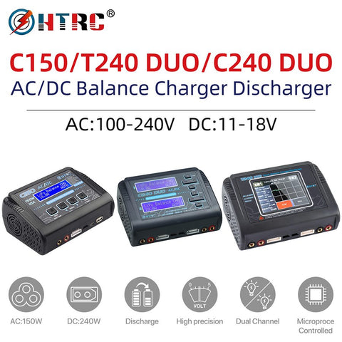 Charge Parts HTRC C150/T240/C240 Smart Balance Charger RC Li Battery