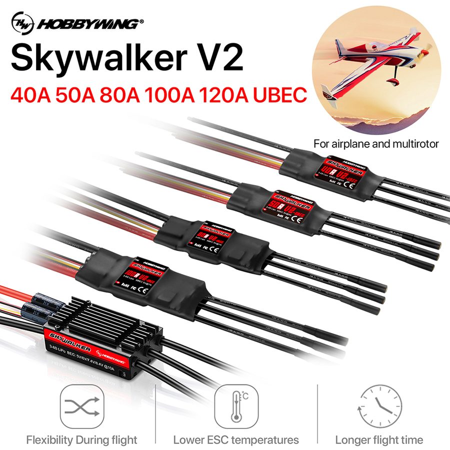 Airplane Parts HobbyWing Skywalker 15A 20A 30A 40A 50A 60A 80A 100A