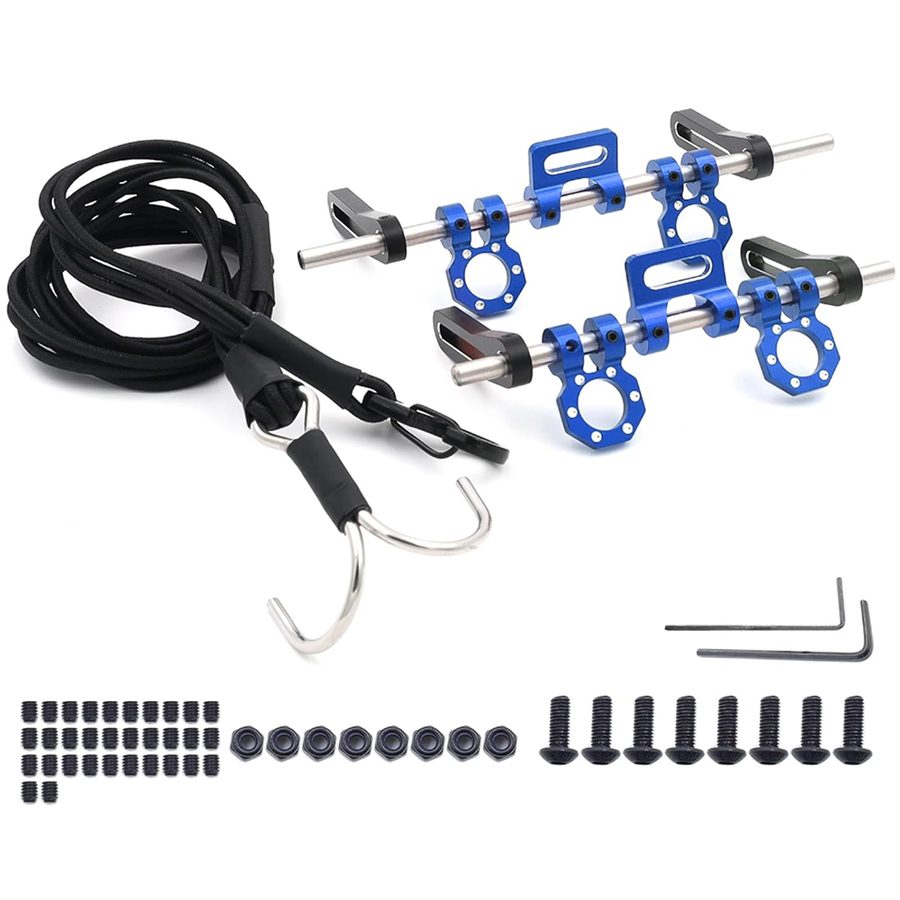 9IMOD 1/10 RC Aluminum Front & Rear Bumper Set for TRX4 TRX6 SCX10 Gen8 Crawler