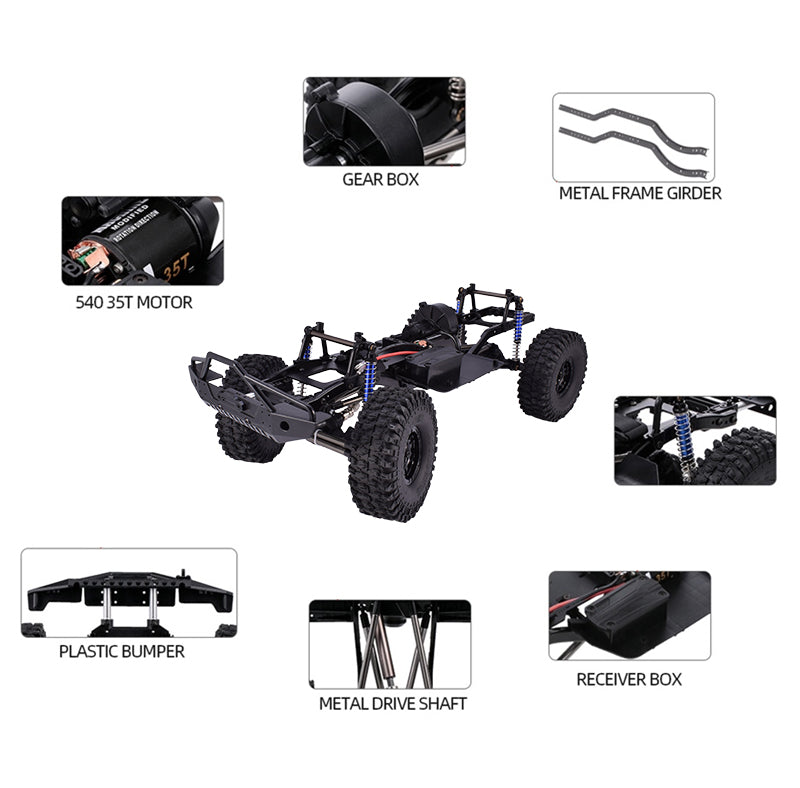 AUSTAR AX-8501 SCX10 II Rock Crawler Chassis Frame Kit