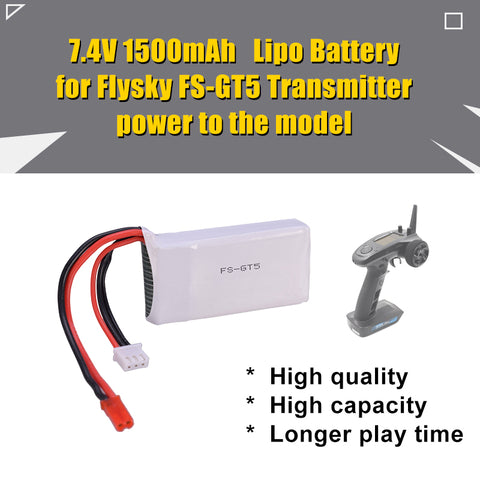 FS-GT5 Transmitter Li Battery 8C 7.4v 1500mah