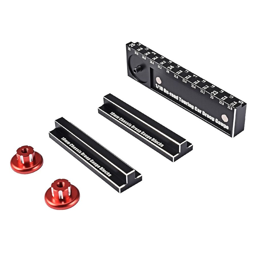 9IMOD RC Height Ruler Tool 20-25mm Ruler 10mm Chassis Droop Blocks