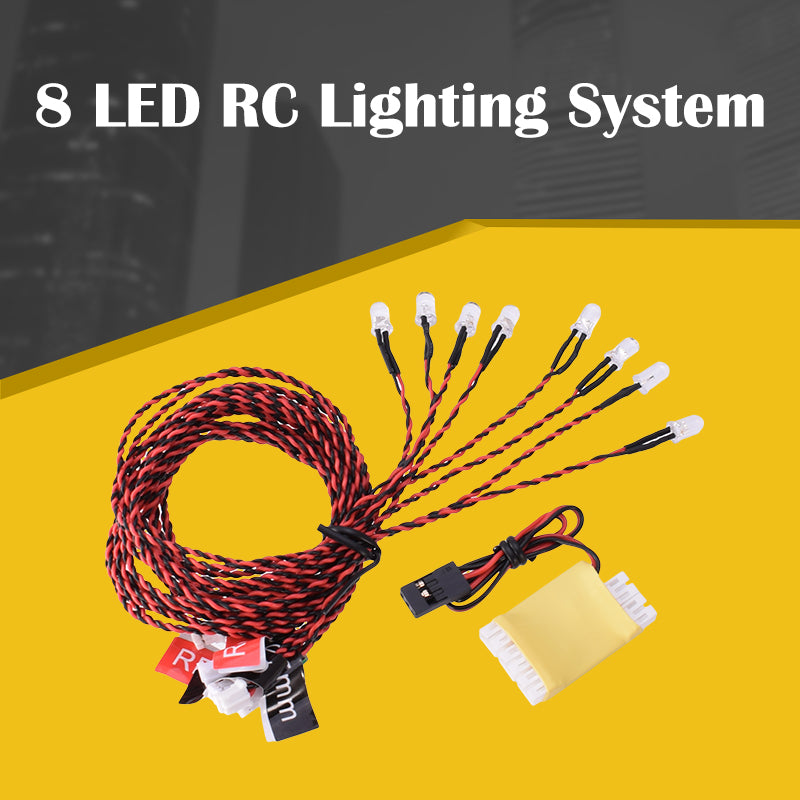 RC Aircraft Navigation LED Light Strip 8-LED Night Flying Kit