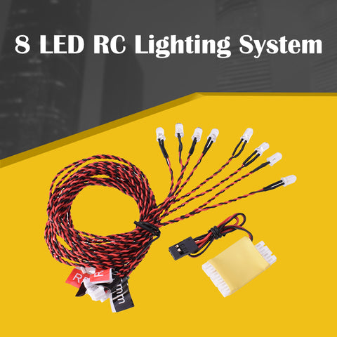 RC Aircraft Navigation LED Light Strip 8-LED Night Flying Kit