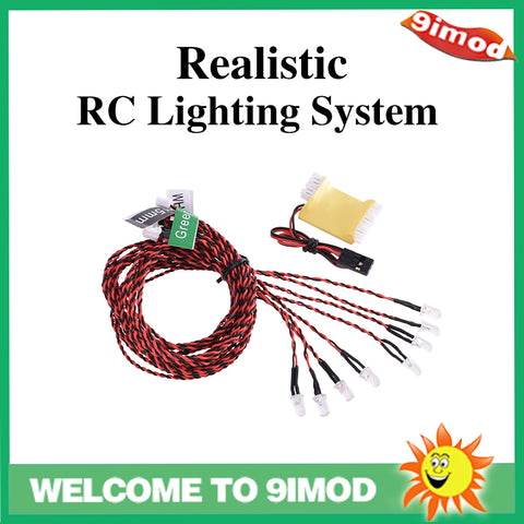 RC Aircraft Navigation LED Light Strip 8-LED Night Flying Kit
