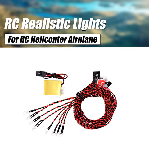RC Aircraft Navigation LED Light Strip 8-LED Night Flying Kit