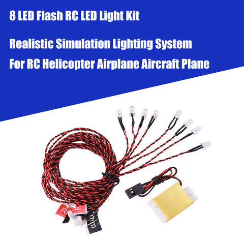 RC Aircraft Navigation LED Light Strip 8-LED Night Flying Kit