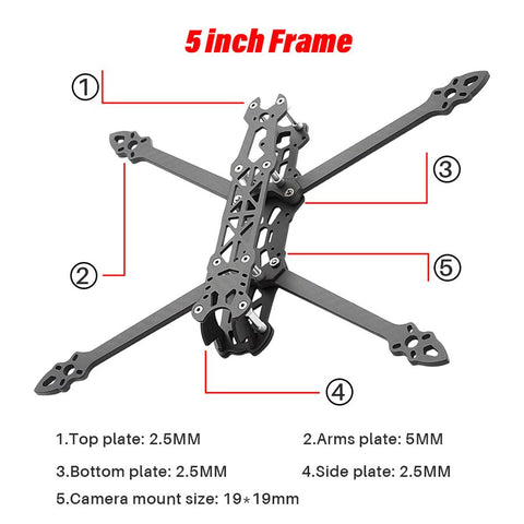 Airplane Parts Mark4 5 inch 225mm Frame + Print