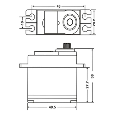 JX PDI-HV6223MG 23KG Metal Case High-Voltage Digital Servo