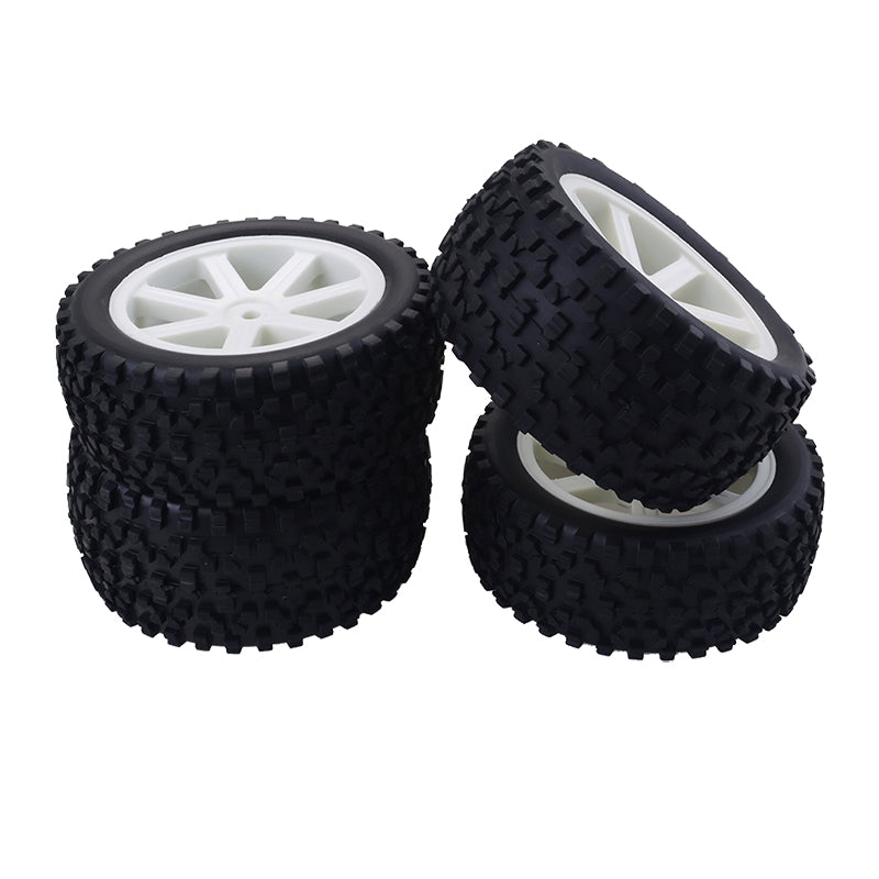 4-Pack 1/10 Buggy Wheels - Y10421W/Y10421B, 12mm Hex, 32mm Tire