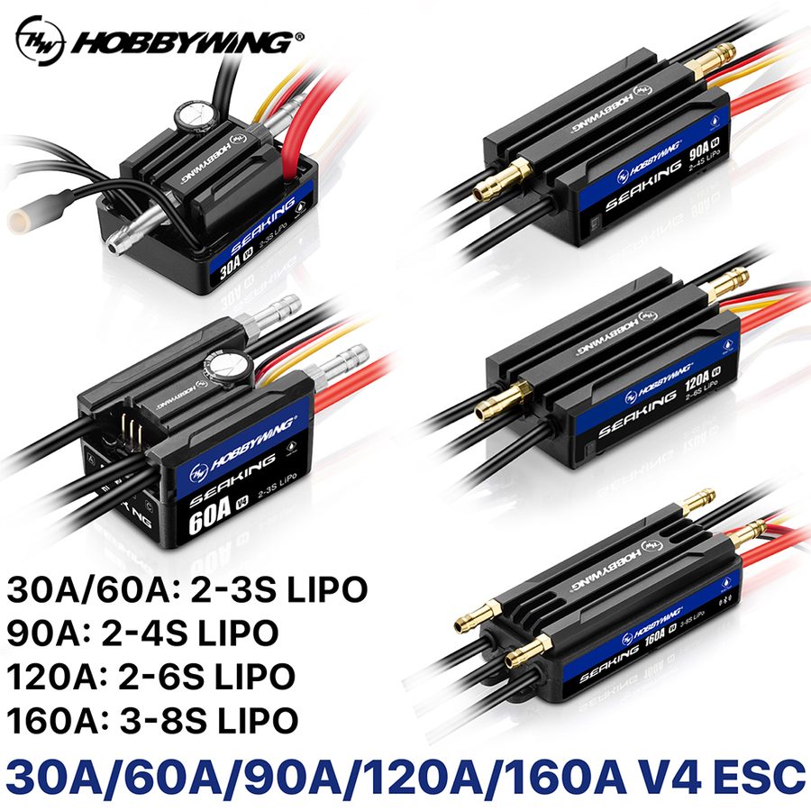 HOBBYWING Seaking 160A/120A/90A/60A/30A V4 Brushless ESC