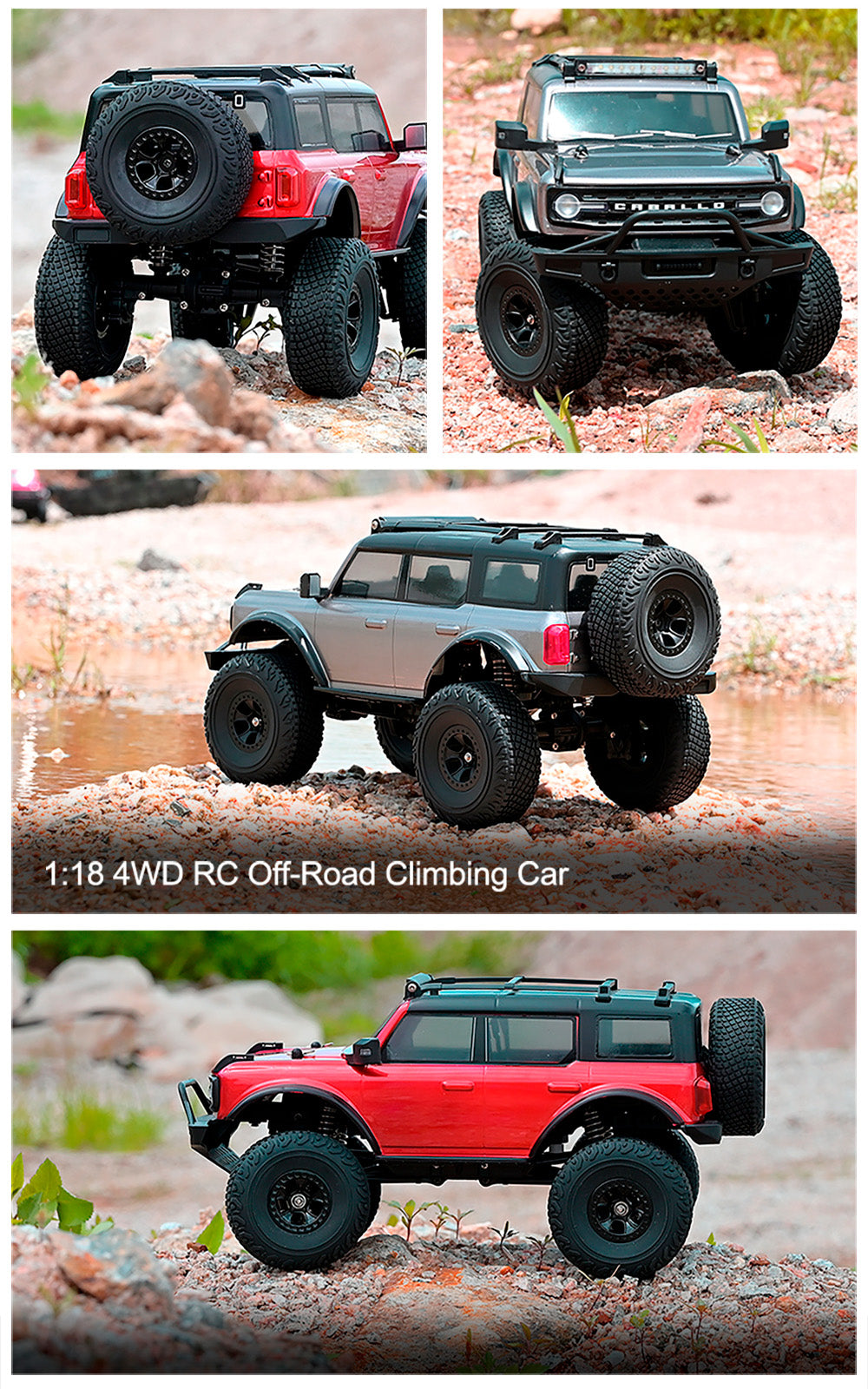 Wltoys 184023 RC Car 9km/h Four-wheel Drive 1/18 Off-Road Car CCS Cruise Control Rubber Tires Remote Control Climbing