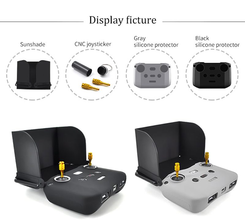 DJI Parts STARTRC Mavic Air 2 Transmitter Combo 1107856 Black + Metal