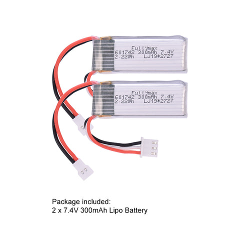 WLtoys 7.4V 300mAh LiPo Battery 2-Pack for F959