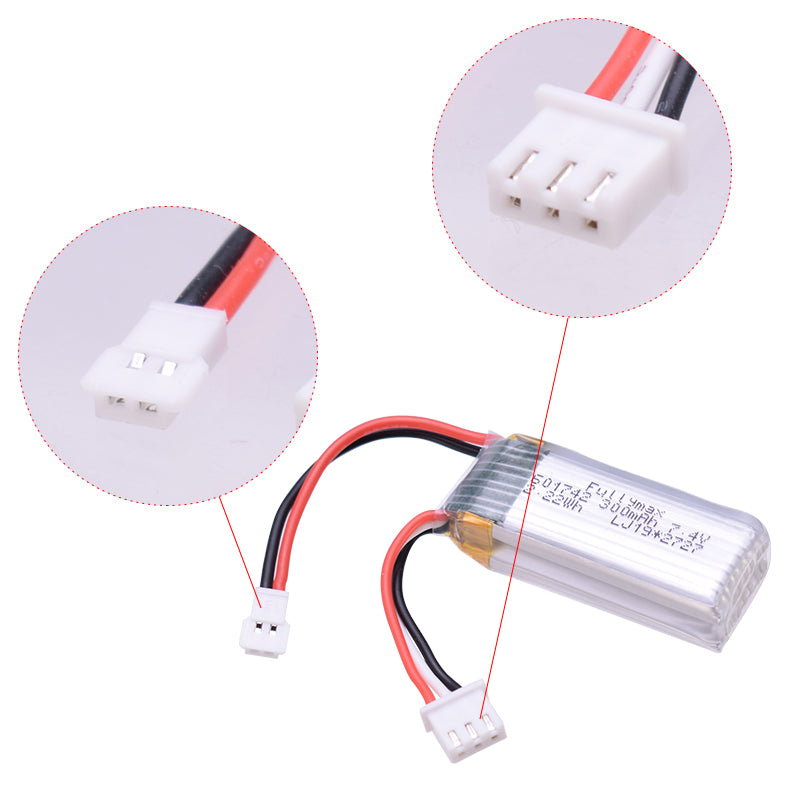 WLtoys 7.4V 300mAh LiPo Battery 2-Pack for F959