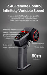 Wltoys 184023 RC Car 9km/h Four-wheel Drive 1/18 Off-Road Car CCS Cruise Control Rubber Tires Remote Control Climbing