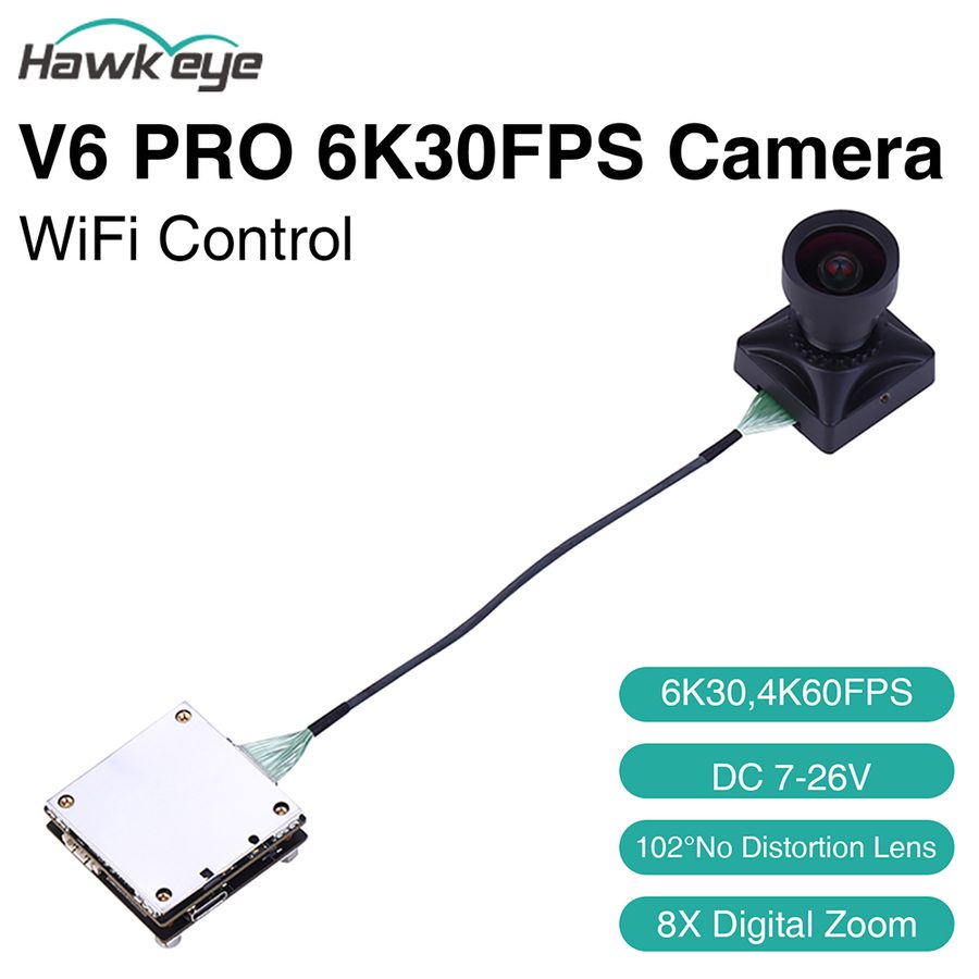 Hawkeye 6K Camera V6 PRO 1 inch HDMI AVUSB