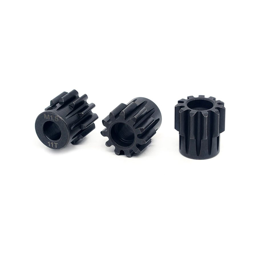 SURPASS HOBBY M1.5 Steel Pinion Gear /A1 Chrome Black HRC42-38 11T 3PCS