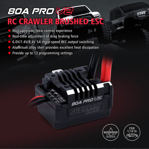 surpass hobby 80A-Pro-V2 Brushed ESC A3 /25MM Fan / Program Card