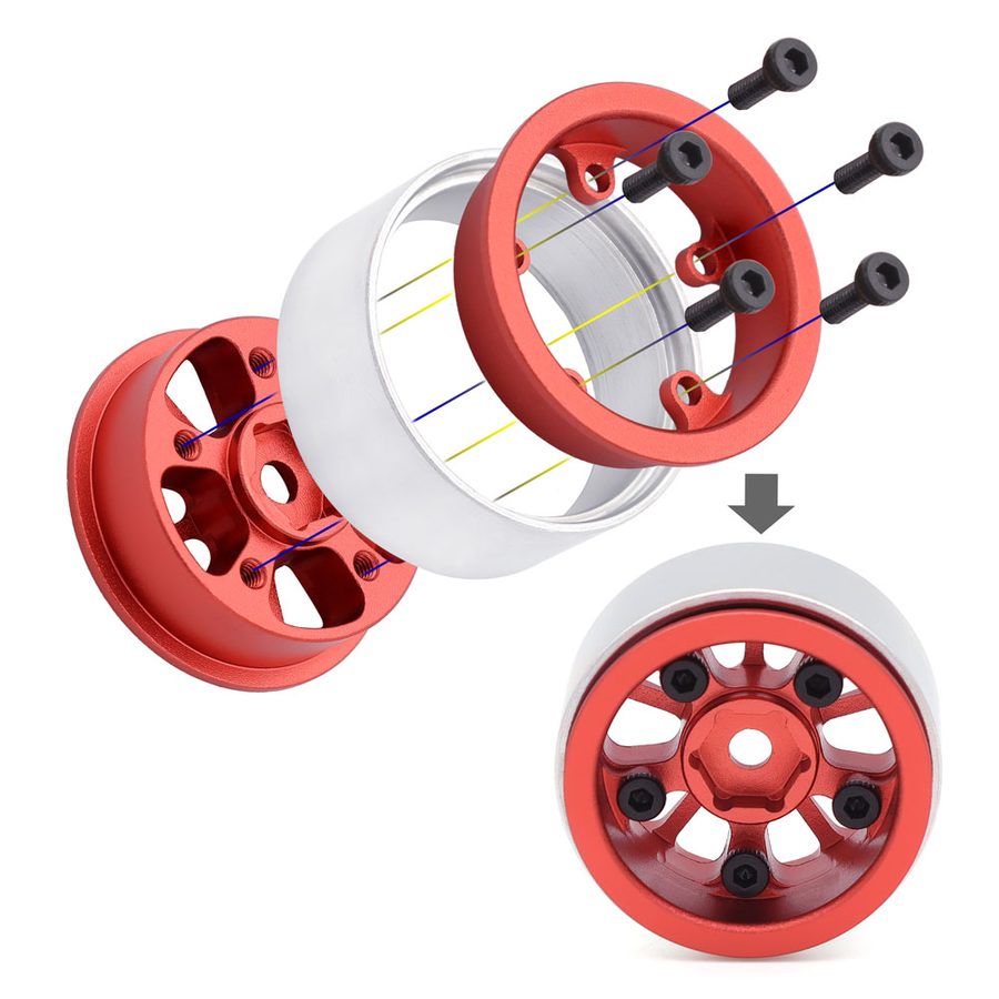 ZD Racing 1:24 1:18 Rock Crawler Aluminum Wheel Hub Set 4