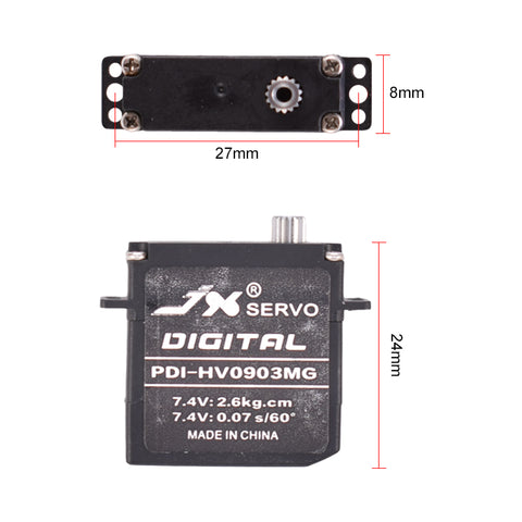 JX PDI-HV0903MG Micro Metal Gear High-Voltage Digital Servo