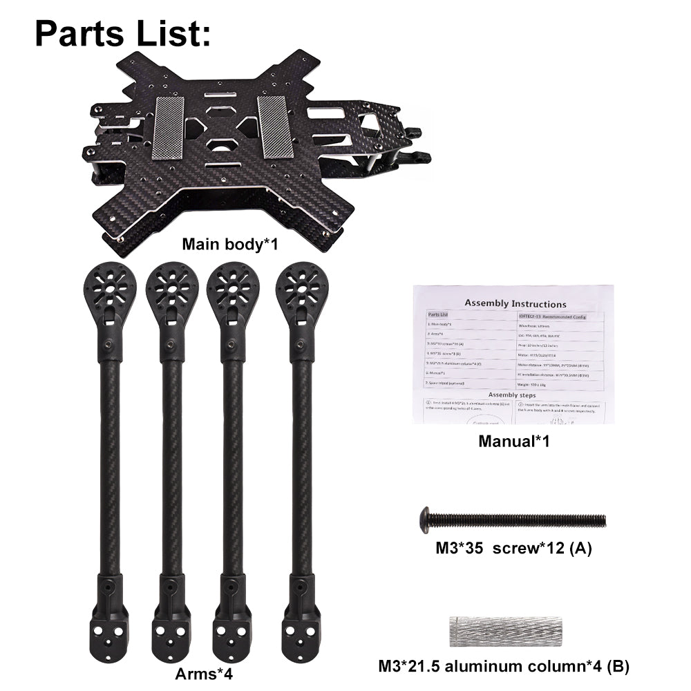 9IMOD Frame Carbon Fiber 15.0mm for DIY FPV Racing Drone