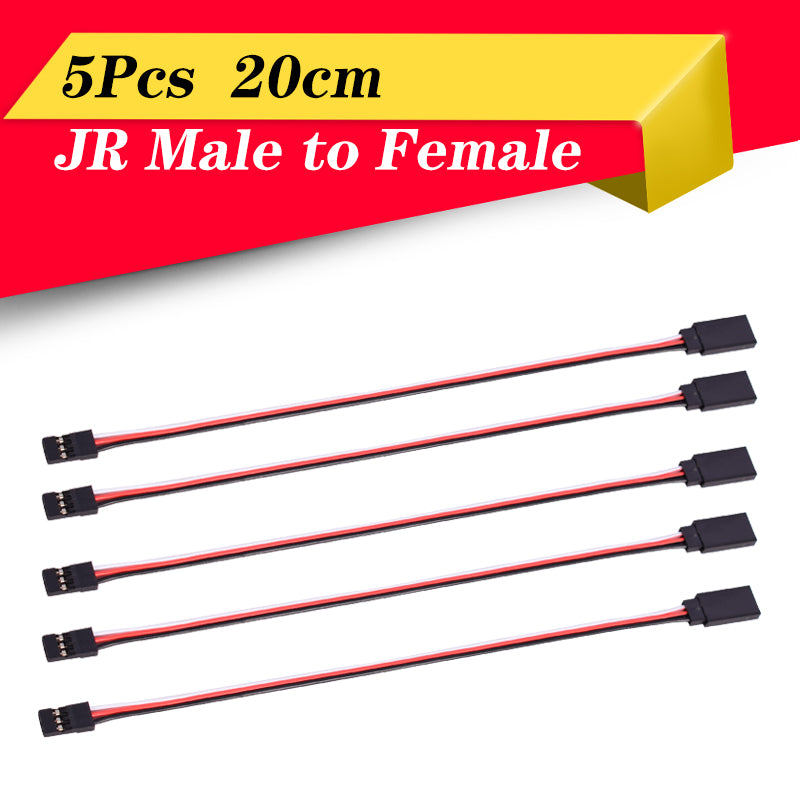 200mm RC Wire 30 futaba 3 JR Male/Female White/Red/Black 5