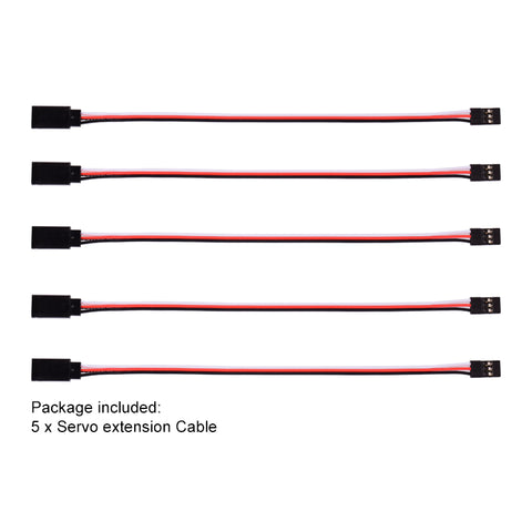 200mm RC Wire 30 futaba 3 JR Male/Female White/Red/Black 5