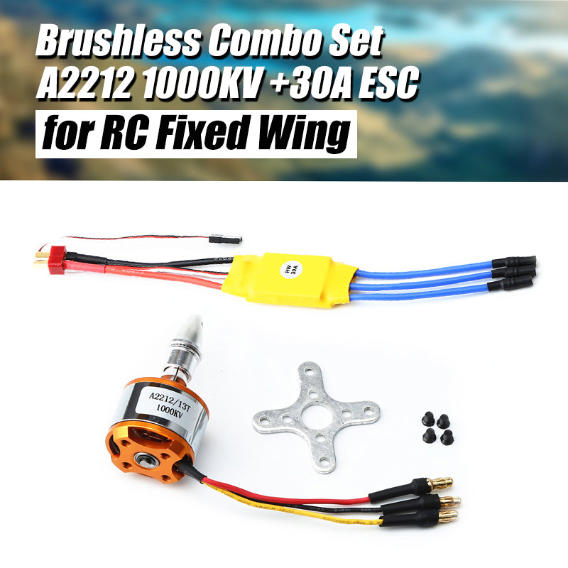 A2212 1000KV Brushless Motor with 30A ESC Combo for RC Airplane